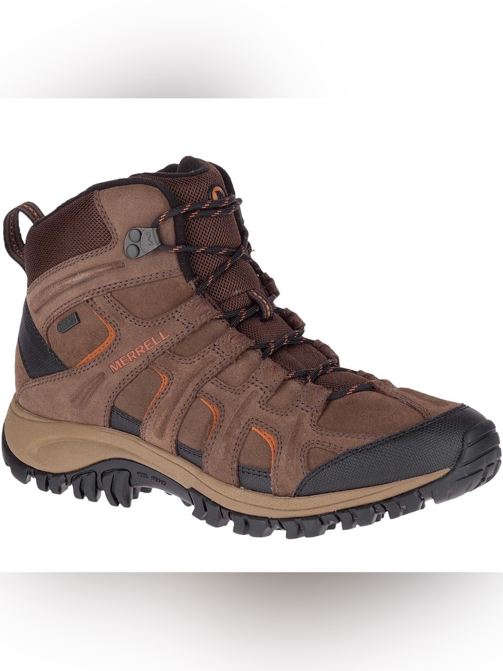 Merrell Brown and Black Men's Trail Mid Hiking Boots